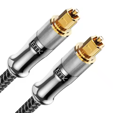EMK Optical Cable 5.1 Digital SPDIF Toslink Cable Fiber Optical Audio Cable Gold-plated 1m 2m 3m for