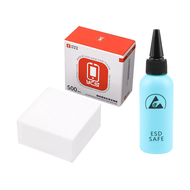 ESD Alcohol Bottle 60ml YCS-HM01 Nano Cleaning Sponge 500pcs and Chip Tin Special Tweezers for Elect