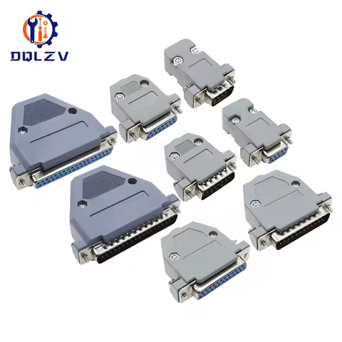 DB15 DB25 DB9 DB37 Parallel Serial Port Fmale/Male Solder Connector+Plastic Assemble Shell Cover 37 