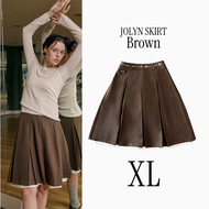 CHUUCHOP - (S-XL) Jolyn skirt กระโปรงจีบเอวต่ำ สไตล์วินเทจ (C8449)
