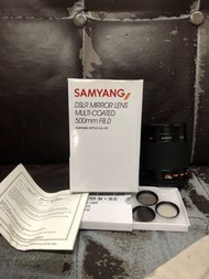 超平 全套有盒行貨 Samyang 500 500mm F8 Muli-coated 跟多塊Filter