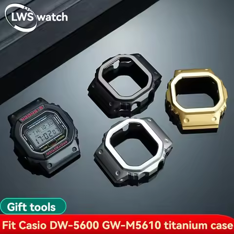 High Quality Lightweight Titanium Watch Case for Casio DW-5600 DW5600 GW-B5600 GW-M5610 DW5610 Solid