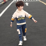 Boy Suit 2024 Trendy Cool Handsome Children Medium Big Children Sports Boy Handsome Two-Piece Suit B