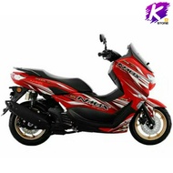 decal nmax new merah grafis silver/hitam/merah