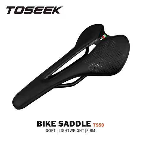 TOSEEK TS50 Bicycle Saddle Bike Cushion Breathable Comfortable Seat Leather EVA Shell Plastic/pvc Fo