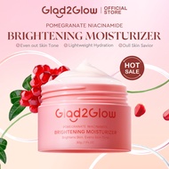 Glad2Glow Pmomegranate Niacinamide Brightening Moisturizer Whitening Cream For Face, For Dull & Sens