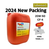 TOTAL RUBIA FLEET HD300 20W50 CF4 (18 LITERS) - HEAVY DUTY DIESEL ENGINE OIL FREE TOWEL