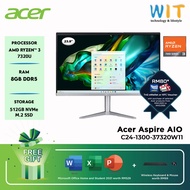 Acer Aspire C24-1300-37320W11 /57520W11 AIO Desktop (AMD Ryzen 3/Ryzen 5/8GB RAM/512GB SSD/23.8"FHD/Office/W11/3Y)