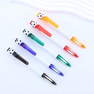 1pc/5pcs (Random Color) Football Shaped Ballpoint Pen, Cartoon Plastic Retractable 0.5mm Black Ink P