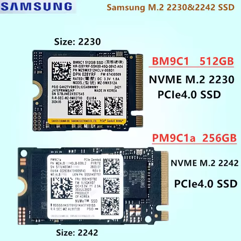 OEM Samsung NVME M.2 2230/2242 SSD PCIe 3.0x4 & PM991a 256GB&PM9B1 128GB &BM9C1 512gb PCIe4.0&pm9c1a