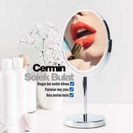 GoJalan [Minimalis Moden] Cermin Meja Estetik Makeup Mirror Stand Desk Decor Mirror Cermin Bulat Kec