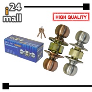 Rockey Cylindrical Door Lock Lock Set with Keys Round Door Knob / Tombol Lock Pintu #587