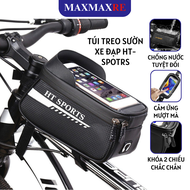 Túi xe đạp thể thao HT-SPORTS chống nước cảm ứng nhạy màu đen túi treo xe đạp đi phượt