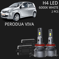 Perodua Viva H4 Car LED Headlamp LED Headlight Bulb 2Pcs 6000K