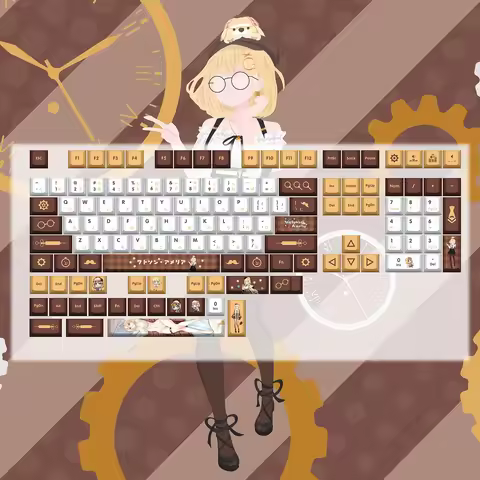Watson Amelia Keycaps anime Animation Hot Sublimation Mechanical Theme Keyboard Peripheral Tongren K
