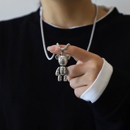 Steel Sweater Clothing Accessories Hip Long Chain Trendy Style Ha Bear Titanium Guard Couple Can Lim