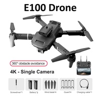 [CLEARANCE] E100 Mini Drone 4k Profesional HD Camera FPV WiFi Drones Obstacle Avoidance Rc Helicopter Folding Quadcopter