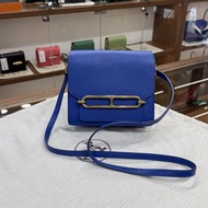 95%New Used Hermes Mini Roulis 7T電光藍 金扣 Evercolor Bule Electric #愛馬仕豬鼻包