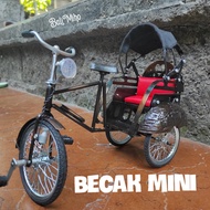 MINIATUR BECAK LOGAM/BECAK MINI/MAINAN BECAK/BECAK BESI/TRADISIONAL