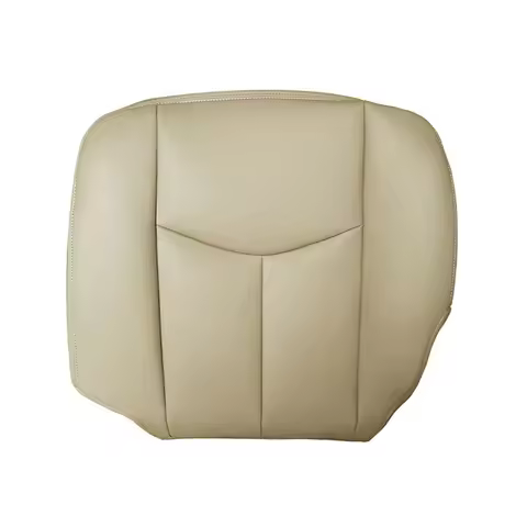 Beige Front Driver Side Bottom Seat Cover PU Leather Fit for GMC Sierra Chevrolet Silverado Avalanch