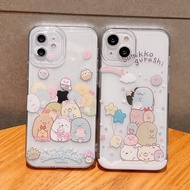Cute Cartoon Sumikko Gurashi Shockproof Phone Case for iPhone 16 Pro Max 15 14 13 12 mini 11 XR XS X