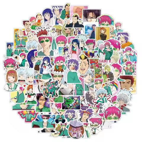 Anime Stickers The Disastrous Life of Saiki K Decals Saiki Kusuo Sticker for Laptop Car Motorcycle K