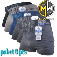 6 PCS CELANA DALAM PRIA BOXER Vi & BB -Boxer vi & BB seamless -boxer cowok vi & BB -Men"s Anderwear