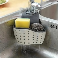 Sink Sponge Drain Rack 1 Count Multifunctional Silicone Sink Sponge Holder Kitchen Sink Storage Rack