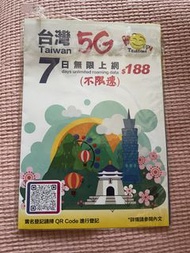 台灣 5G 7日無限上網卡 Happy Telecom