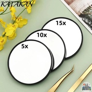 KATAKAN Magnification Mirror, Round 5x/10x/15x Makeup Mirror, With Suction Cup Blackhead Magnifying 