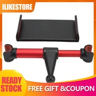 Ilikestore Headrest Phone Bracket  Back Seat Tablet Holder Multifunction 360° Rotated Red Black for 4.7‑10.5in Electronic Devices