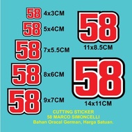 Cutting Sticker 58 Marco Simoncelli