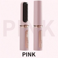 เครื่องหนีบผมแบบไร้สายชาร์จไฟได้ เครื่องหนีบผมมินิแบบพกพา ใช้ไอออนลบคู่ และหวีไฟฟ้าความร้อนแบบ 2 ใน 