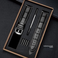 สายนาฬิกาหนังแท้ผู้ชาย หัวเข็มขัดผีเสื้อ สายนาฬิกาสำหรับผู้หญิง ทดแทนได้ ที่ปรึกษาด้านนาฬิกา Tissot 