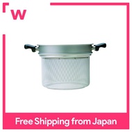 [SORI YANAGI] Stainless Steel Pasta Pot, Strainer with Lid 22cm Matt Silver | Deep Pot / Gas, Heater Cooker / Japan Made Cookware