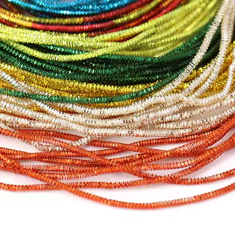 10g/lot Mix Colors Square French Bullion Wire Embroidery Threads Soft Metal Copper Wire Embroidery B
