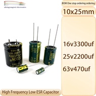10x25 16v3300uf 25v2200uf 63v470uf 10PCS High frequency low resistance capacitor