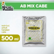 Nutrisi Hidroponik AB Mix Cabe 500 ml Padat / Pupuk Ab Mix