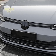 Car Glossy Black Front Bumper Mesh Center Grille Grill Moulding Strips Cover Trim  Golf 8 MK8 2021 2