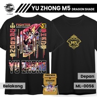 Kaos MLBB YU ZHONG DRAGONS SHADE M5 Mobile Legends Lengan Pendek Hitam Combed 24s