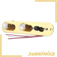 [Sunnimix2] Golden Prewired Loaded Guitar Control Plate 3 Way Switch for Guitars