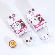 SC DOOR GIFT CUP SET/MUG SET WITH SPOON,TEA CUP SET,GOODIES CUP SET RANDOM CARTOON 1pc