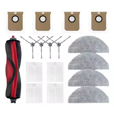 AB43-For Deerma S30/DEM-S30 Replacement Parts- Main Side Brush, Filter, Mop Cloth& Dust Bags Accesso