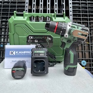 Máy Khoan Pin Kampro K-7038 3 Chức Năng Đầu Kẹp 10ly Autolock Động Cơ Không Chổi Than