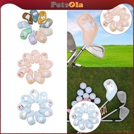 [PETSOLA] 9x Golf Iron Covers Set Golf Club Headcovers Gift Protector for Club Shaft