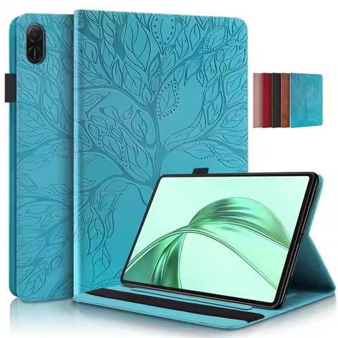 For Honor Pad X8a PadX9 Case 11 Inch 3D Tree Embossed Flip Stand TPU Back Tablet for Funda Honor Tab