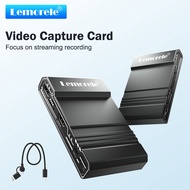 Lemorele AC09 Video Capture Card  Aluminum Alloy  4K @ 60Hz HDMI To USB C Full HD Capture Card