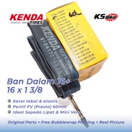 Bicycle Inner Tube 16 x 1 3/8 Kenda Strummer FV 60mm Presta 16 Plus Long Cop for Children's Mini Roa