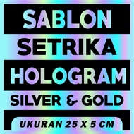 Custom Hologram Iron-on Screen Printing 25 x 5 cm - Viralnesia