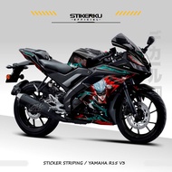 STICKER STRIPING YAMAHA R15V3/ MOTIF/ 036 SEMIFULL/ STICKER/ STOCK DECALS R15/ / V3 YAMAHAR15V3/ R15